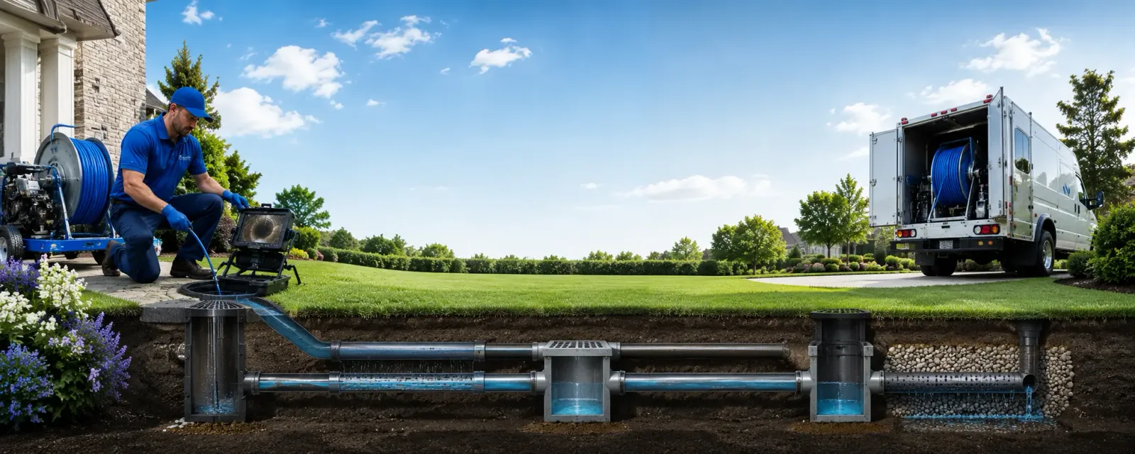 Outdoor drain cleaning information for Forestville, WI
